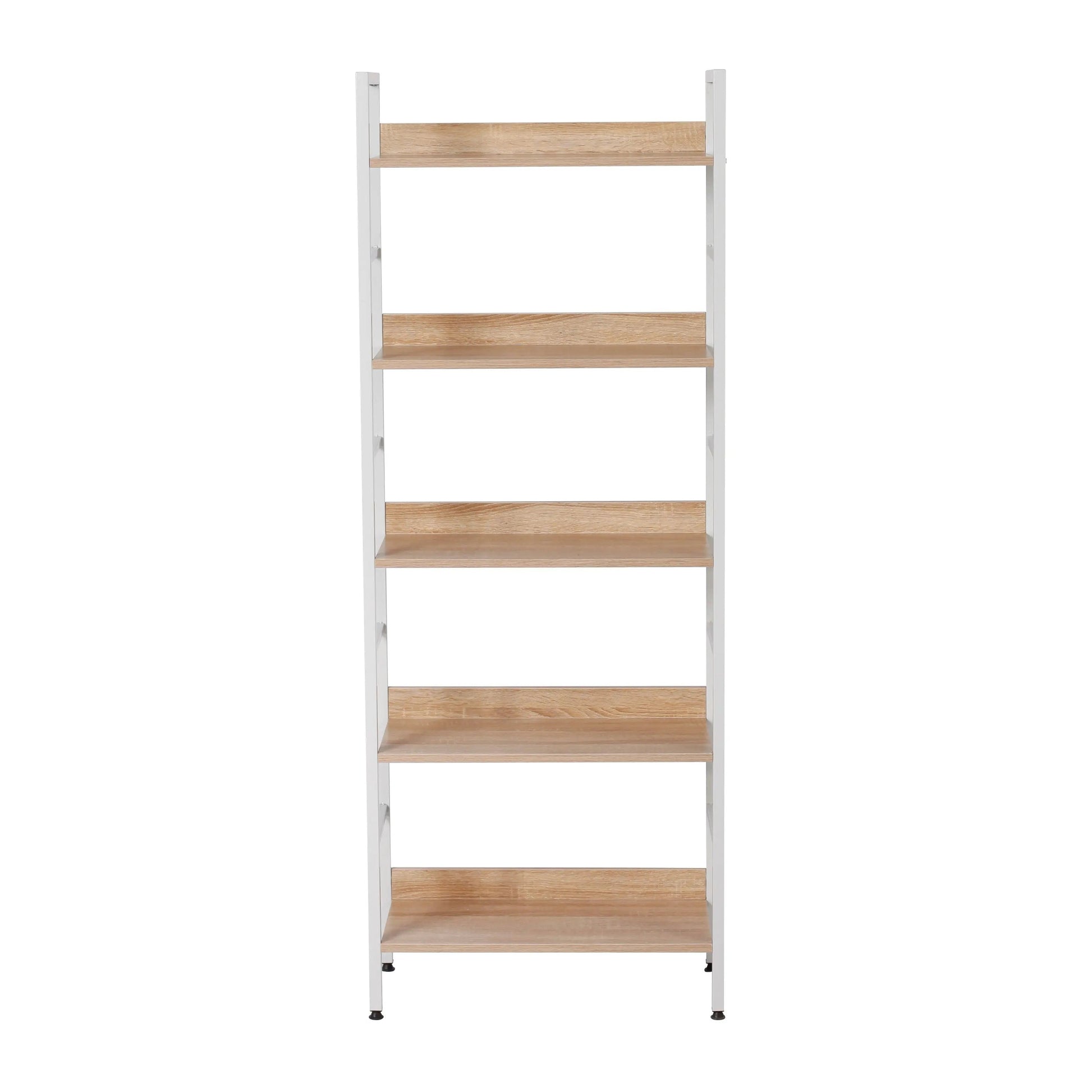 5-Tier Tall Wooden Shelving Unit Genesissocks