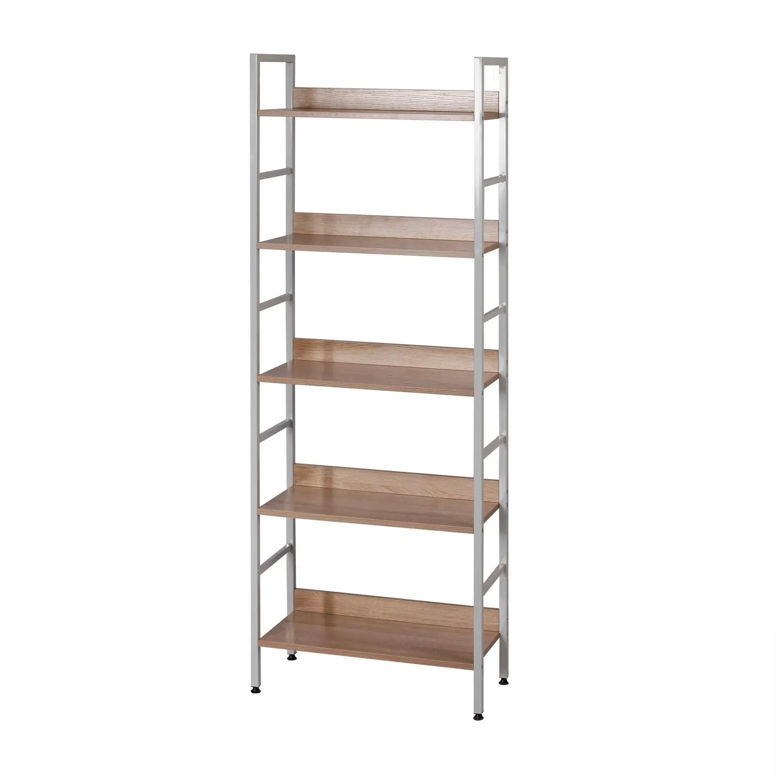 5-Tier Tall Wooden Shelving Unit Genesissocks