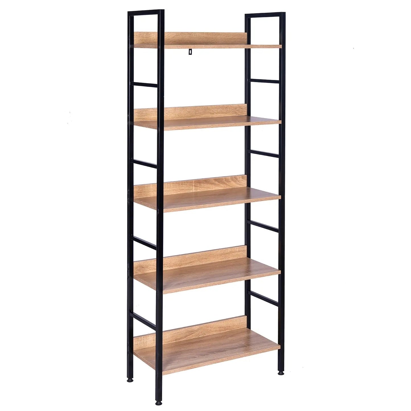 5-Tier Tall Wooden Shelving Unit Genesissocks