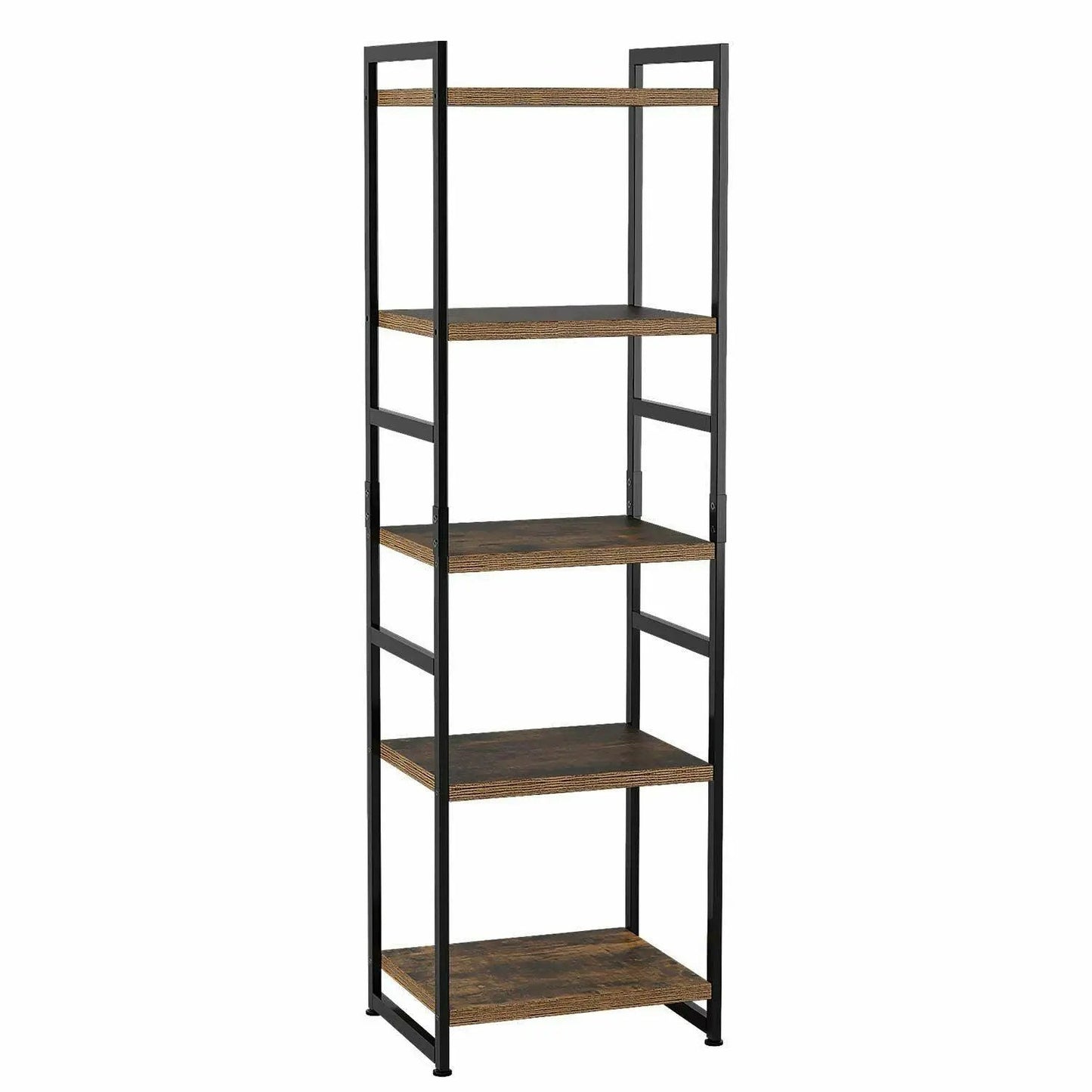 5-Tier Wooden and Metal Shelving Unit Genesissocks