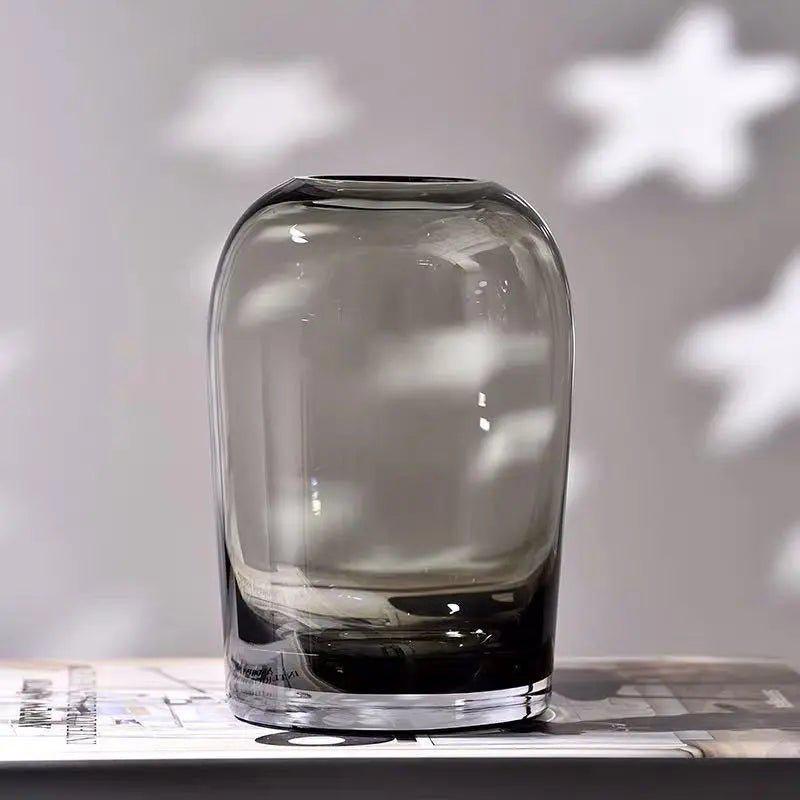 Glass flower Vase Genesissocks Home décoration-h19 cm Dark-