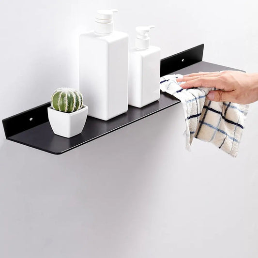 Sleek Aluminum Floating Wall Shelves for Bathroom and Kitchen Genesissocks