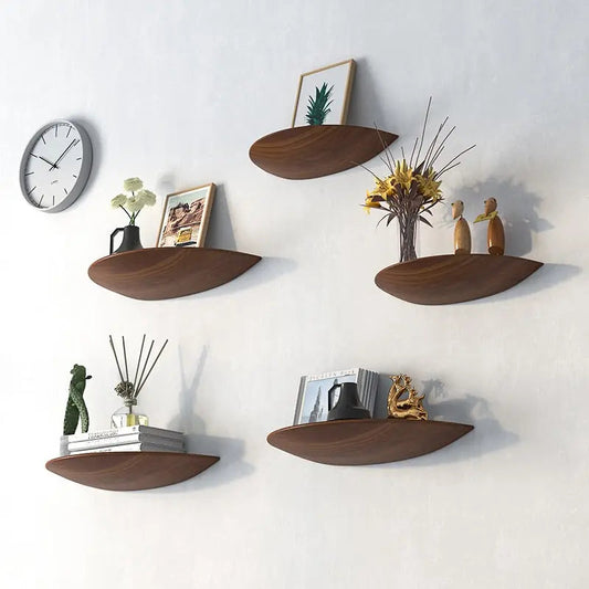 Wooden Half-Circle Wall Shelf Genesissocks